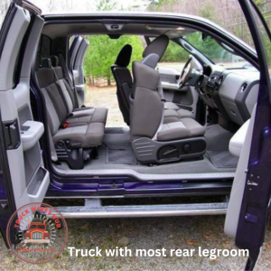 Truck with most rear legroom